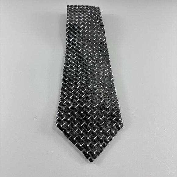 J. Ferrar Black / Silver Men's Tie 4" x 61" - Picture 1 of 3